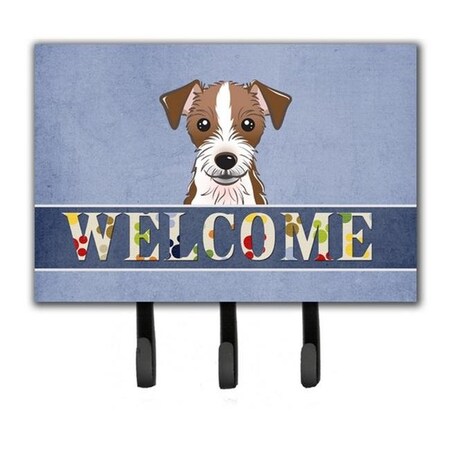 Carolines Treasures Carolines Treasures BB1388TH68 Jack Russell Terrier Welcome Leash & Key Holder BB1388TH68